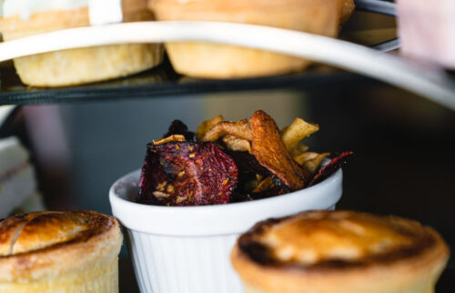 artisan crisps in a ramekin served with our luxury afternoon tea in the lake district