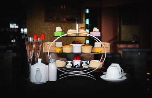 Luxury Afternoon Tea served with prosecco, cakes and savouries.