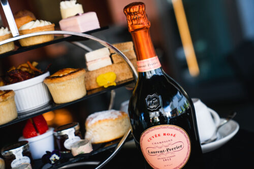 best champagne afternoon tea in the lake district with laurent-perrier rose